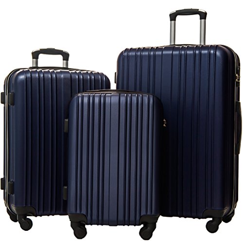 Merax Hylas 3 Piece Luggage Set Lightweight Spinner Suitcase(Dark Blue) Merax Hylas 3 Piece Luggage Set Lightweight Spinner Suitcase(Dark Blue)