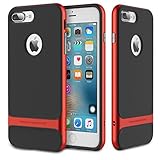 iPhone 7 Plus (5.5 Inch) Case, ROCK MOOST [Royce Series] Dual Layer Thin & Slim Shockproof Case for iPhone 7 Plus [Black / Red]