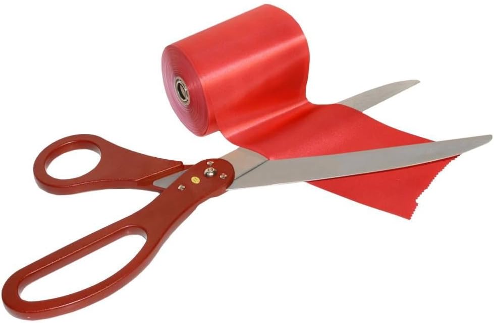 Ceremonial Ribbon Cutting Scissors and Ribbon Kit for Grand Openings