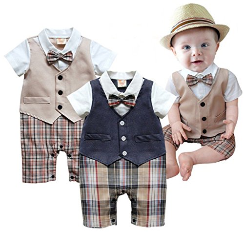Taiycyxgan baby boy summer short sleeve gentleman bow t…