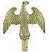 Green Grove Products Metal Gold Flagpole Eagle top, Aluminum, Flag Pole Ornament, 7-inch Wingspan