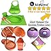 Silicone Placemat & Bib Set by Kidyme™ All-in-One Kids Flatware Dining Tray - Includes Suction Plate, Silicone Bucket Baby Bib With Adjustable Snaps, Child Cup, Fork with Spoon - Dishwasher Safe