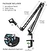 NEUMA Microphone Suspension Mic Stand Boom Scissor Arm Stand Microphone Clip with 5/8” Screw for Blue Yeti, Snowball and All Other Microphones
