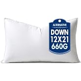 MIULEE 12x21 Inch Synthetic Down Alternative Pillow Insert | Decorative Throw Pillow 12 x 21 Inch Body Bed Sleeping Ultra Soft Fluffy Form for Sofa Couch Bed