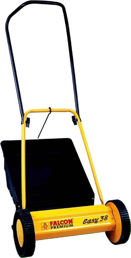 Falcon Easy-38 High Carbon Steel 15-inch Hand Lawn Mower (Multicolour)