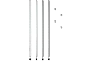 Alera ALESW59PO36SR 36 in. Stackable Posts for Wire Shelving - Silver (4/Pack)
