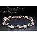 FEDONA 18k Rose Gold-Plated Sterling Silver Diamond Accent Two-Tone Gemstone Tennis Bracelet Diamond Bangle Bracelet