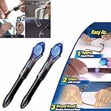 2 PCS x 5-Second Fix/Fill/Seal/Repair UV Light Glue Liquid-Plastic Welding Tool Pen
