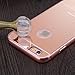 iPhone 6 case,iPhone 6S case, KimHee [Hybrid Fashion Cover Mirror] Ultra Thin Detachable Metal Frame Bumper + Clear Acrylic Back Panel- Rose Gold(4.7inch)