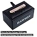 HAWSON 2 inch Tie Bar Clips for Men Rose Gold Tie Slide for Regular Necktie Series Wedding Business Party Gift