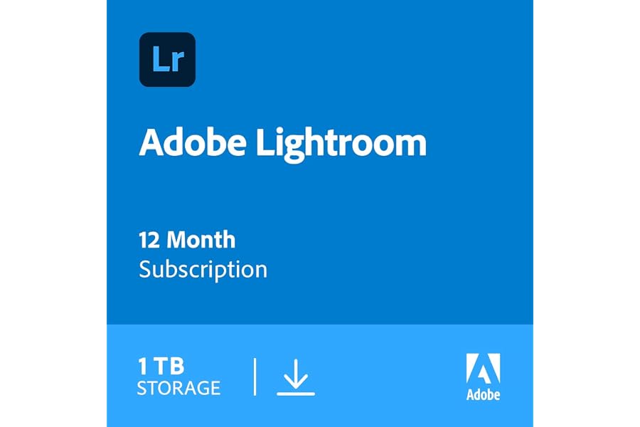 Adobe Lightroom 1TB | 12-month Subscription | Photo Editing & Storage Software |Activation Required [PC/Mac Online Code]