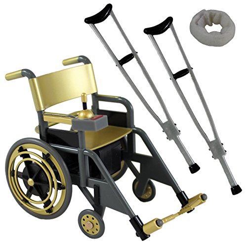 WHEELCHAIR PLAYSET (GOLD) - RINGSIDE COLLECTIBLES EXCLUSIVE WWE TOY WRESTLING ACTION FIGURE ACCESSORY PACK