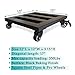 JzNova 12″ Heavy Duty Metal Plant Stand with Wheels, Square Iron Plant Caddy on Wheels – Outdoor Flower Pot Rack on Rollers – Indoor Dolly Holder Rolling Tray Coaster, Fully Assembled, Blackthumb 2