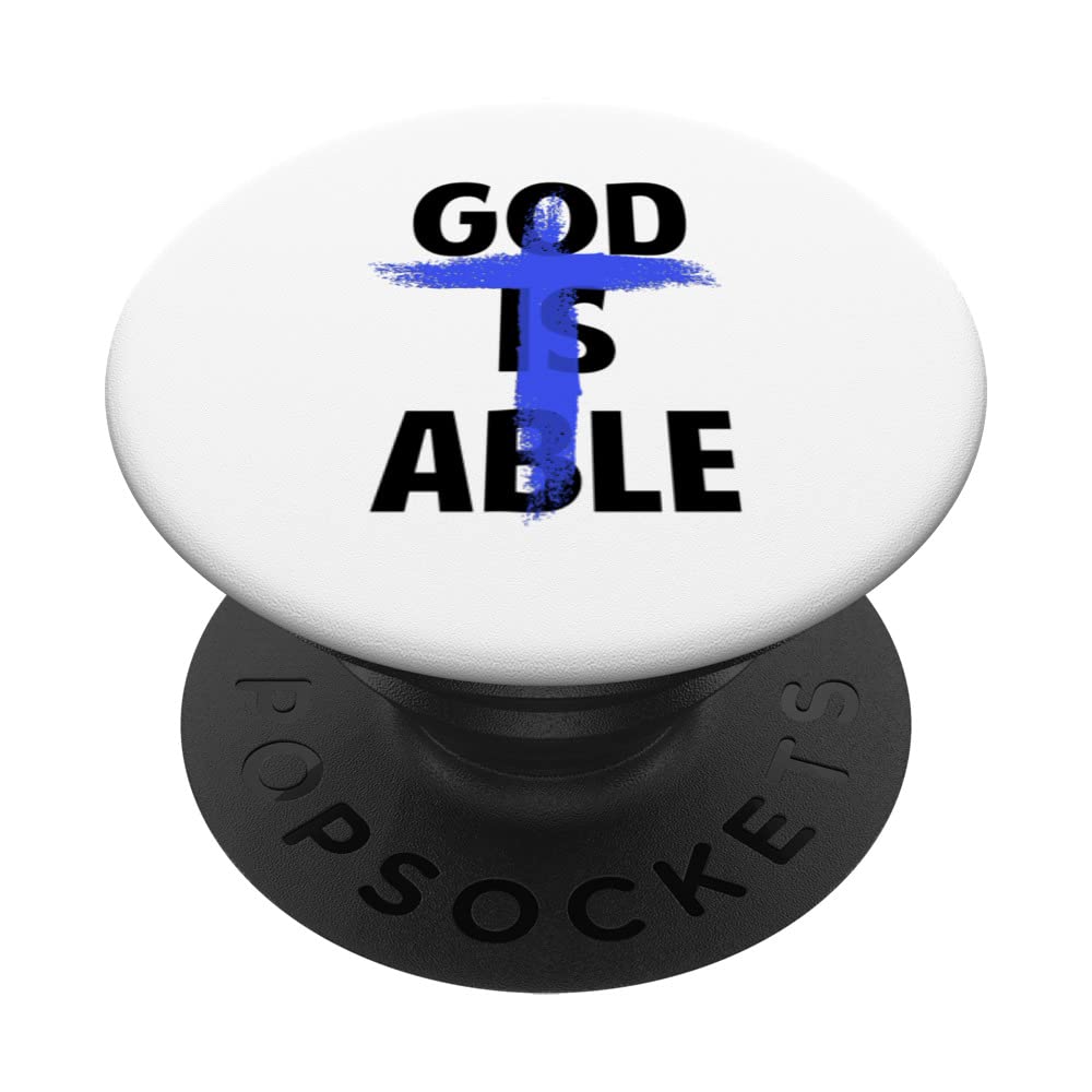 God is Able Cross Design PopSockets Swappable PopGrip