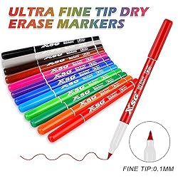 XSG Dry Erase Markers Ultra Fine Tip，0.7mm Ultra