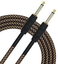 Kirlin Cable IWB-201BSG-10/BW - 10 feet - 1/4-Inch Straight Premium Plus Instrument Cable Brown Black Tweed Woven Jacket
