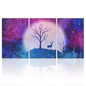 signwin 3 Piece Canvas Wall Art Beautiful Scenery...