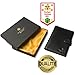 RFID Blocking Genuine Leather Passport Holder Cover Case and Travel Wallet for Men and Women - Black