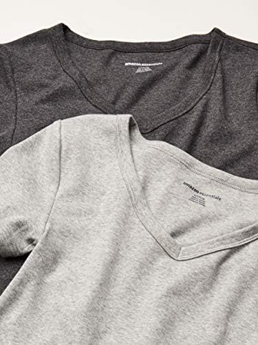 Amazon Essentials Women's 2-Pack Slim-Fit Short-Sleeve V-Neck T-Shirt 3 Amazon Essentials Women's 2-Pack Slim-Fit Short-Sleeve V-Neck T-Shirt