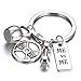 Gmai Fitness Gym Keyring with Quotes, Weight Plate, Dumbbell, and Kettlebell Exercise Bag Charm Pendant Keychain (ME VS ME)