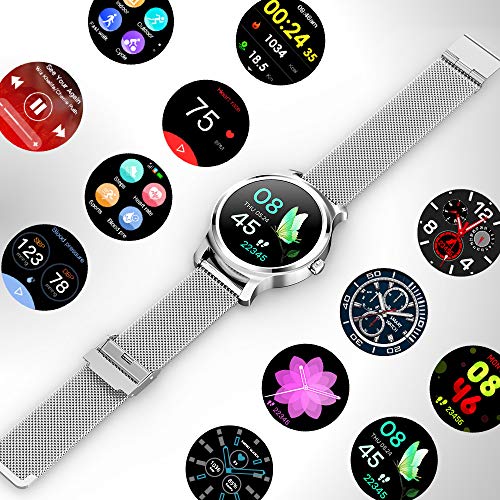 SMA-R2 Smartwatch for Men Activity Tracker Watches with Blood Pressure Monitor Sport Smartwatch Heart Rate Monitoring Watch for Android Phones for iOS Phones(Silver)