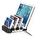 Charging Station, HaoZi 4-Port USB Charging Docks Multi-Device Organizer Fast Charger with Cord Storage, Multi-Port USB Charger Desktop Charging Stand for Smartphones and Tablets