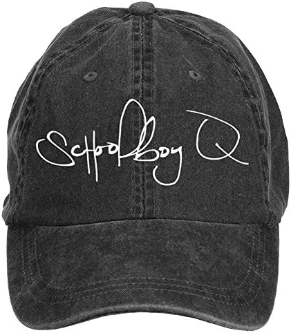 LongDaCo ScHoolboy Q Logo Cotton Baseball Cap with Adjustable Hat Men Black