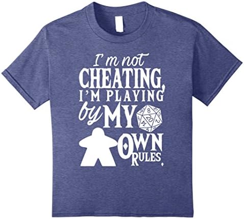 Kids Not Cheating T-Shirt. Meeple Tabletop Board Game RPG 8 Heather Blue