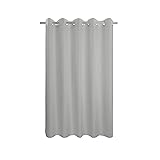 River Dream No Hook Grey Shower Curtain Soft