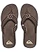Quiksilver Men's Carver Suede 3-Point Flip-Flop, Demitasse/Solid, 7 M US