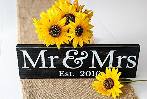 Mr & Mrs Sign, 2016, Large Sign, Wedding Present, Newlywed Decoration (SIGN ONLY - No Gift Box)