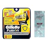 Proshield Men's Razor Blade Refills 8 Count w/ Free Loving Care Conditioner Packette