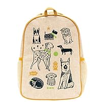 SoYoung Toddler Backpack - Raw Linen, Eco-Friendly, Non-Toxic, Retro-Inspired Design - Wee Gallery Pups