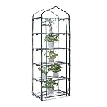 iKayaa Outdoor 5 Tier Mini Green House Growbag Shelves Metal Frame & PVC Cover