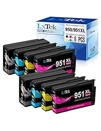 LxTek - Cartuchos de tinta compatibles con HP 950XL 951XL 950 XL 951 XL para OfficeJet PRO 8600 8610 8620 8630 8100 8625 8615 276dw, 8 unidades (2 negros, 2 cian, 2 magenta y 2 amarillos)