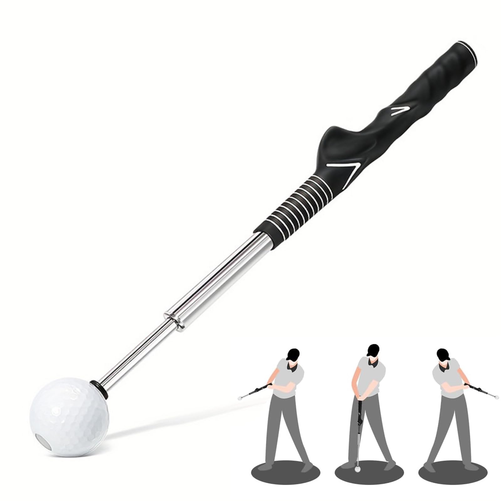Chstarina Retractable Golf Training Aid, Telescopic Golf Swing Trainer, Correcting Gesturer Training Aid for Golf Beginner, for Tempo & Strength Hitting Training Warm-up Practice