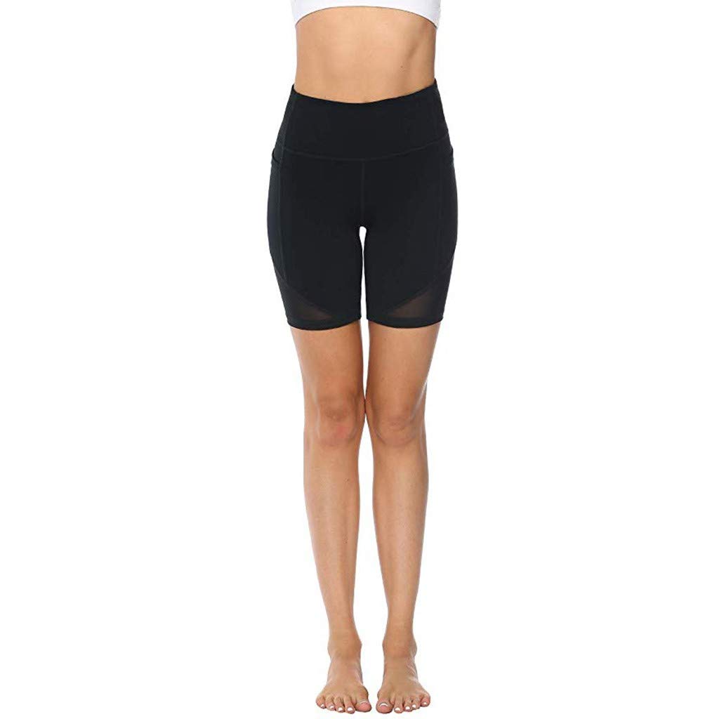 Yoga Pants for Women, Leewos 2020 New! Women's High Waist Yoga Short Abdomen Control Training Running Yoga Pants(Black, XL) : Beauty