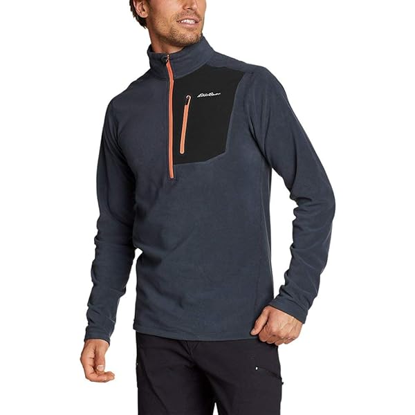 Port Authority Fleece 1/4-Zip Pullover Black at Amazon Men's