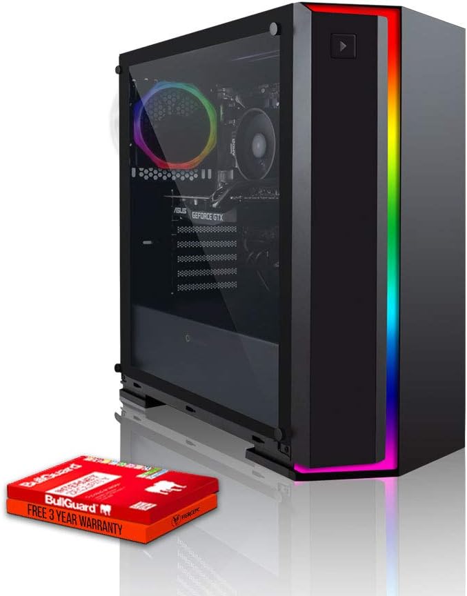 Fierce RGB Gaming PC - AMD Ryzen 3 3100 3.9GHz, AMD RX 580 8GB, 8GB 3000MHz, 1TB Hard Drive, Windows 10 Compatible (Crusader 1135708)
