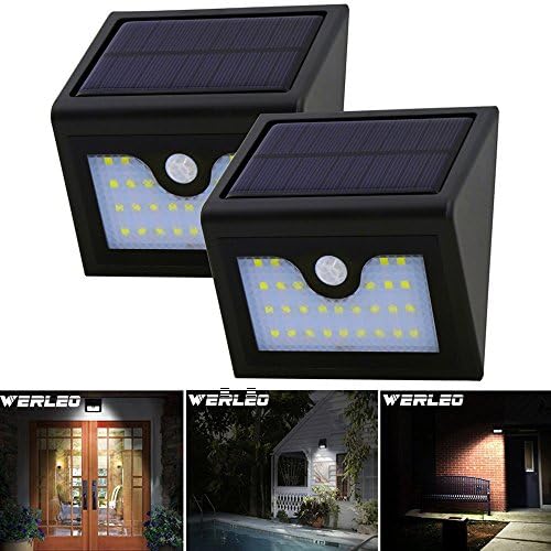 Solar Light,Werleo 28 LED Solar Powered Wireless Waterproof Security Light Outdoor Solar Motion Sensor Light Spotlight for Garden Patio Deck Yard Path Fence Driveway Outside Bright Wall Night Light