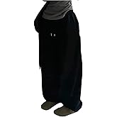 GORGLITTER Women's Baggy Sweatpants Y2K Drawstring High Waisted Loose Long Pants with Pockets