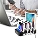 Charging Station, HaoZi 4-Port USB Charging Docks Multi-Device Organizer Fast Charger with Cord Storage, Multi-Port USB Charger Desktop Charging Stand for Smartphones and Tablets