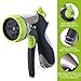 VicTsing Garden Hose Nozzle Spray Nozzle, Metal Water Nozzle with Heavy Duty 8 Adjustable Watering Patterns, Slip and Shock Resistant for Watering Plants, Cleaning, Car Wash and Showering Pets-Green