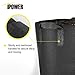 iPower 5 Gallon 5 Pack Grow Bags Nonwoven Fabric Pots Aeration Container with Strap Handles for Garden and Planting, 5-Pack Black, 5 Gallon