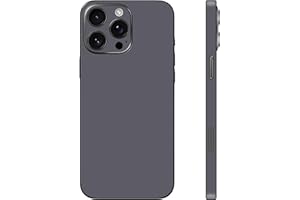 Skin Wrap for iPhone 13/14/15/16/17 Pro Max, Vinyl Decal Sticker Cover Protective Film for Phone Back, Camera, Frame (Grey, 1