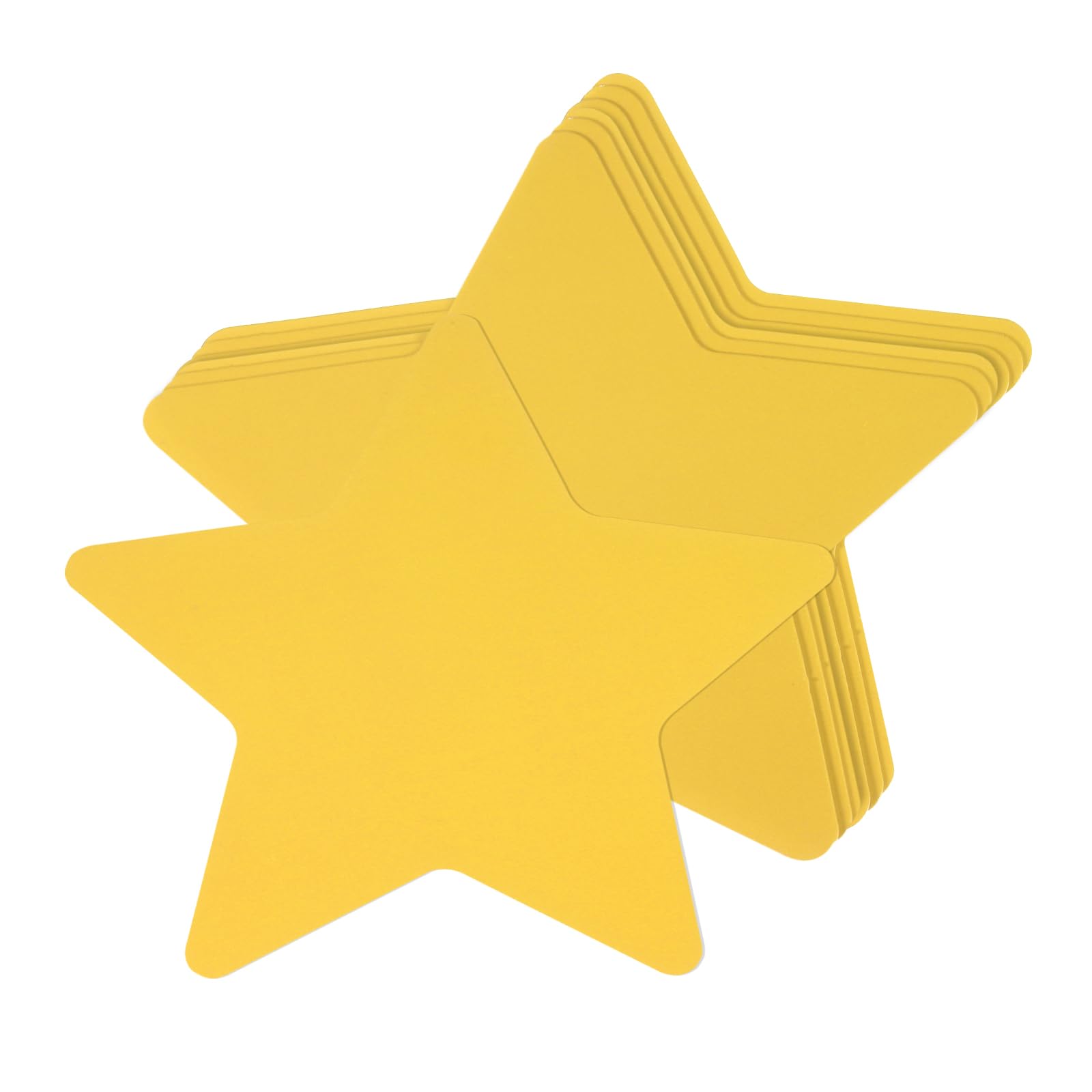 Photo 1 of MECCANIXITY 100 Pcs Star Cutouts, 3.9 x 3.9 Inch Star Shaped Paper Cards for DIY Projects, Classroom Decor Bulletin Board, Yellow