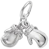 Boxing Gloves Charm In Sterling Silver, Charms for