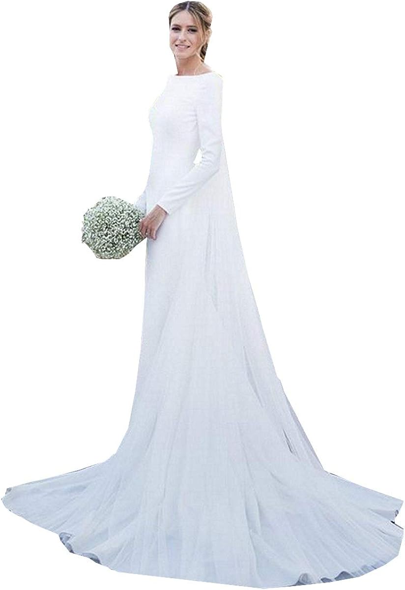 simple long gown with sleeves