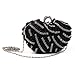 Damara Womens Luxury Special Crystals Beaded Pearl Clutch Bag,Champagne, Small
