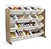 Humble Crew Supersized Toy Storage Organizer with 16 Removable Bins, Natural/White – Large Toy Storage for Toddlers Ideal for Kids' Rooms, Playrooms, and Nurseries - Modern Toy Bins for Kids